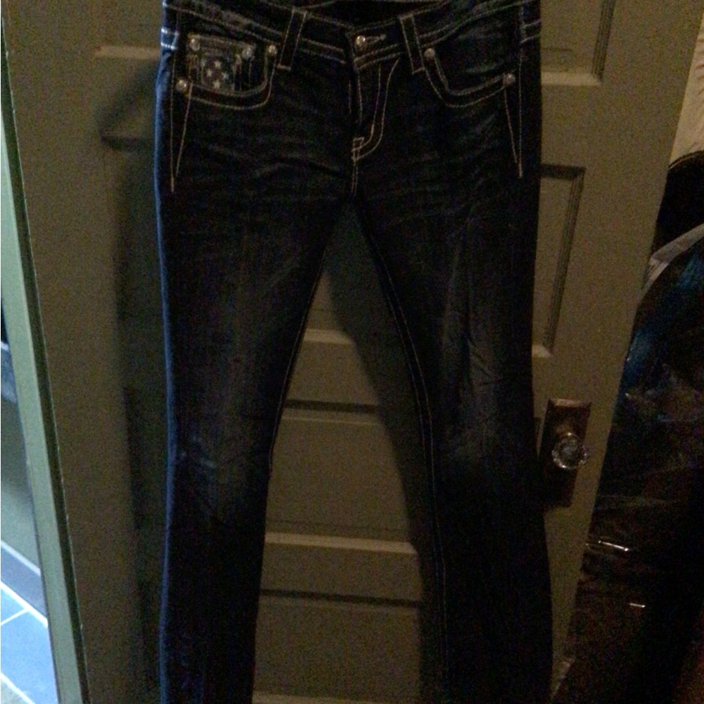 Miss Me jeans flag design, like new, size 28x34